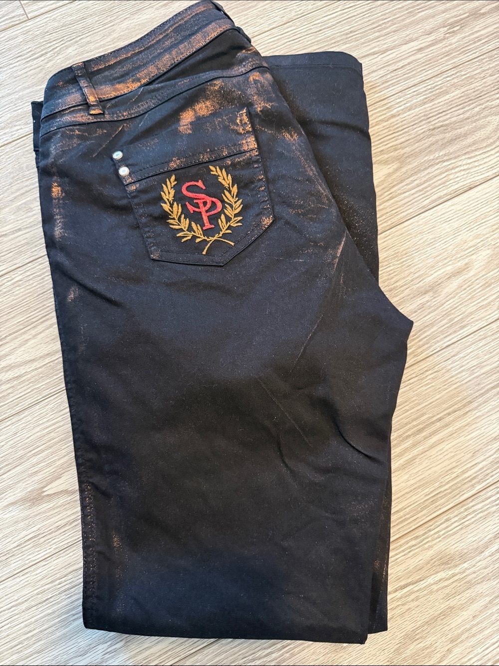 Sportalm Black Metallic Skinny Jeans